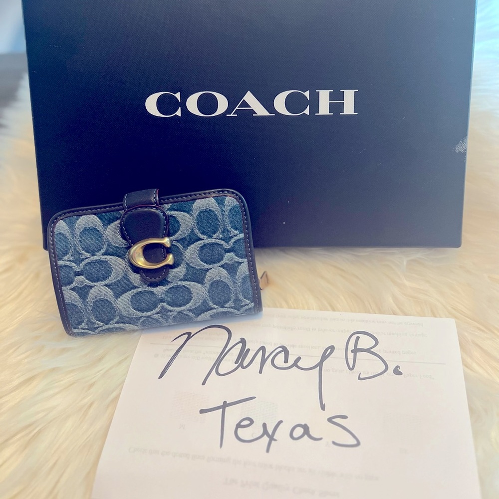 COACH Tabby Medium Wallet In Signature Denim